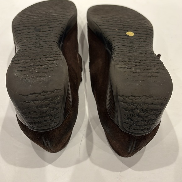Aquatalia suede brown slide on wedge‎ loafer shoes size 7.5 - Picture 12 of 17